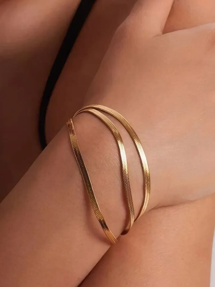 Lily Snake Chain Armband - Rosa Jewels